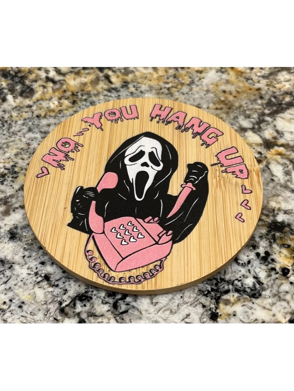 Horror Movie Character Bamboo Coasters - Set of 6 (Natural Wood)